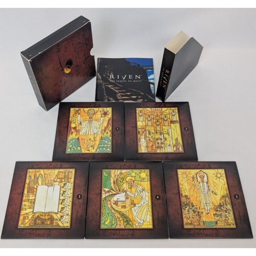 Riven: The Sequel to Myst (PC, 1997) 5-Disc Set Big Box Vintage PC Game Complete